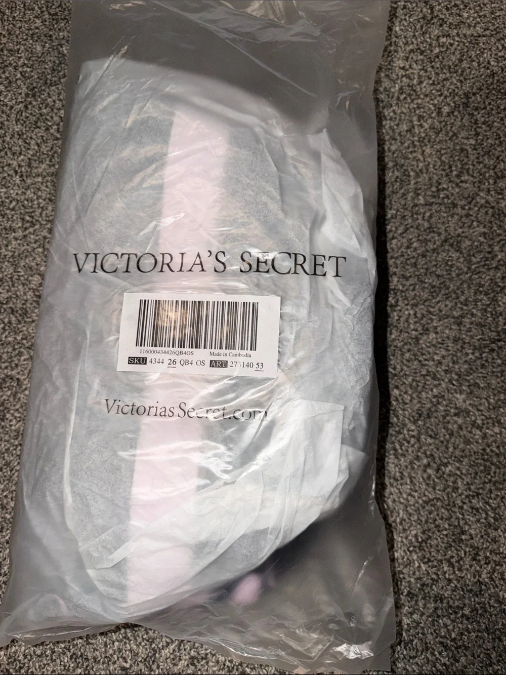 PINK Victoria's Secret Black Tote with Light Pink Straps and Script